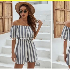 Striped romper